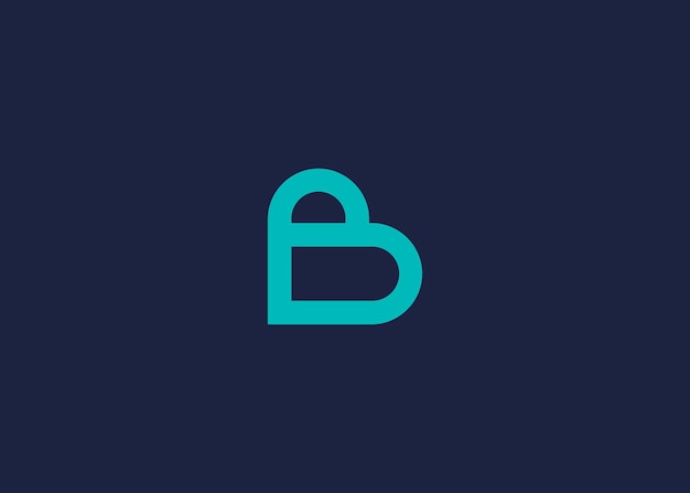 Letter b with heart logo icon design vector design template inspiration