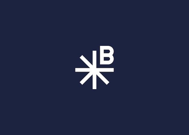 letter b with light logo icon design vector design template inspiration