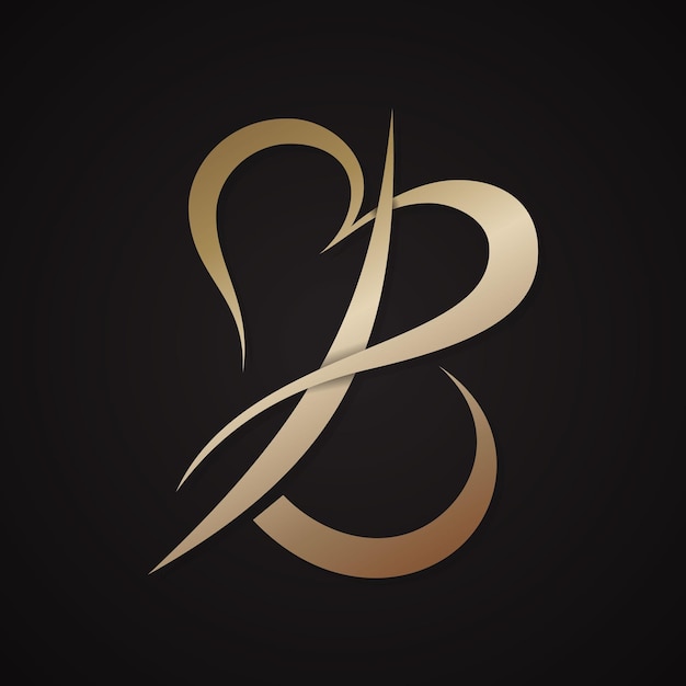 Letter B with love design