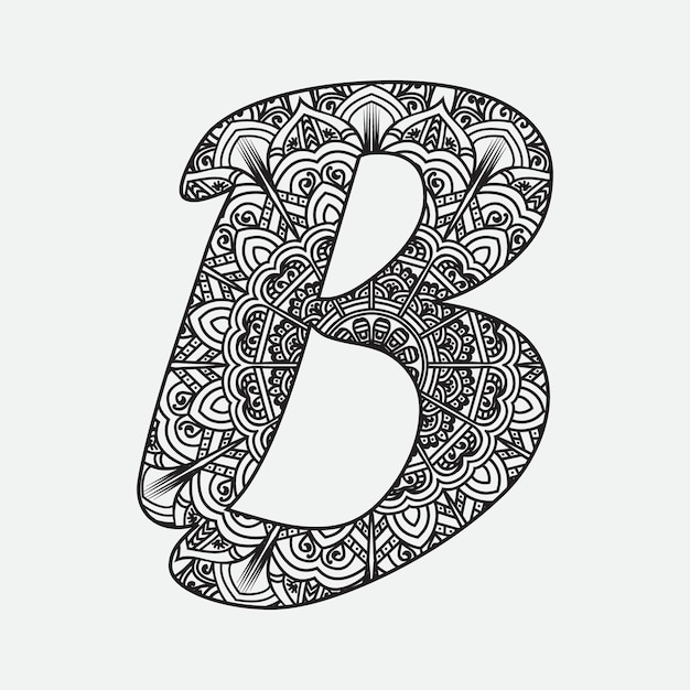 A letter b with a pattern in the upper left corner