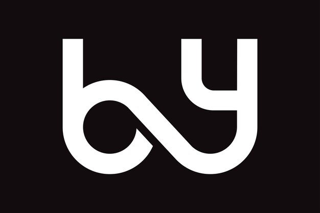Letter b y logo design template