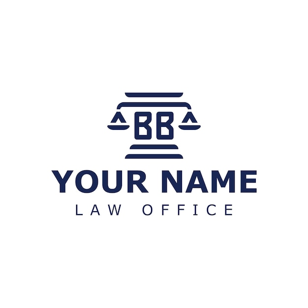 Letter BB Legal Logo suitable for any business related to lawyer legal or justice with BB initials