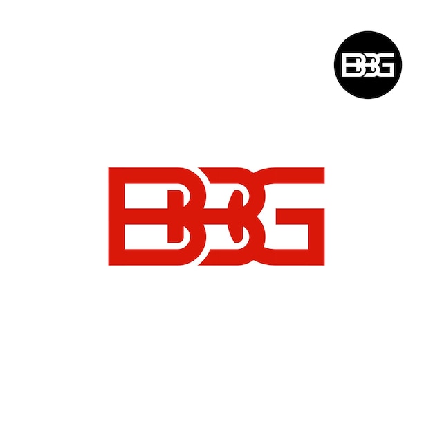 Vector letter bbg monogram logo design