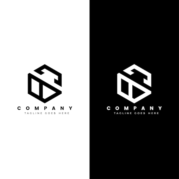 Vector letter bc or cb logo template.