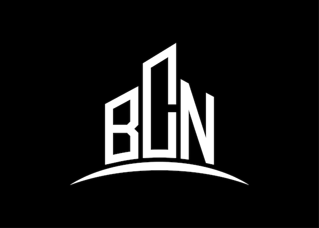 Letter BCN building vector monogram logo design template Building Shape BCN logo