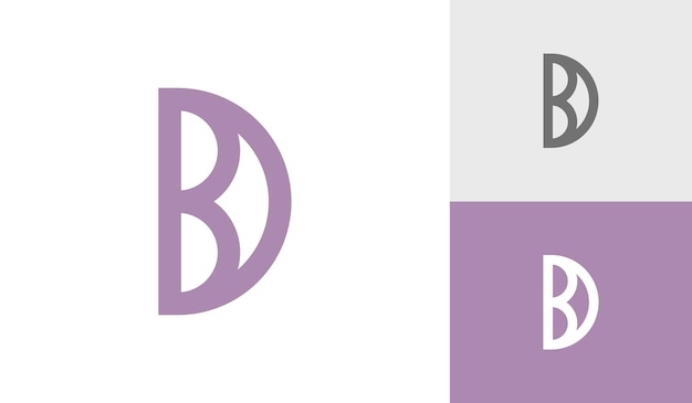 Letter BD eerste monogram logo-ontwerp