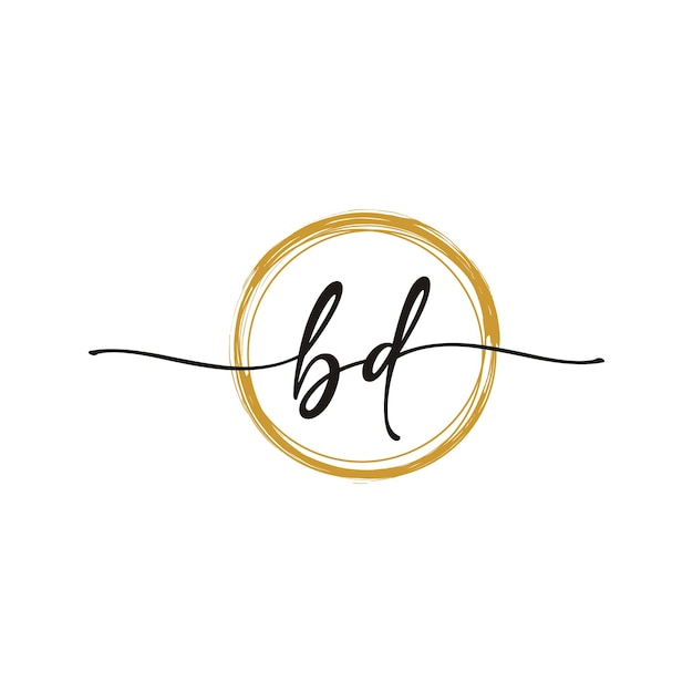 Letter BD Initial Beauty Logo Template