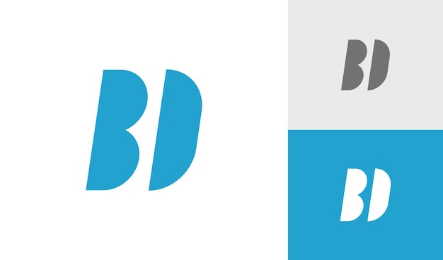 Letter BD initial monogram logo design