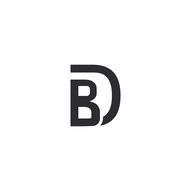 Letter of BD vector logo icon illustration