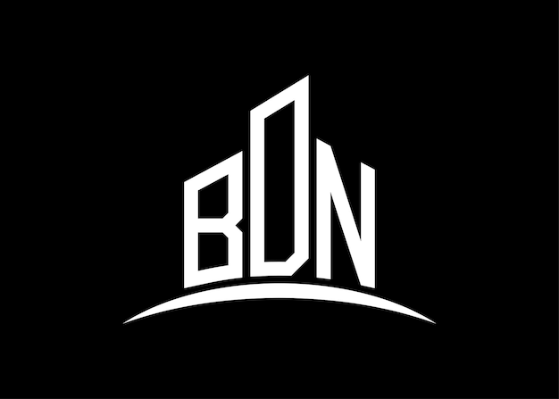 Letter BDN building vector monogram logo design template Building Shape BDN logo
