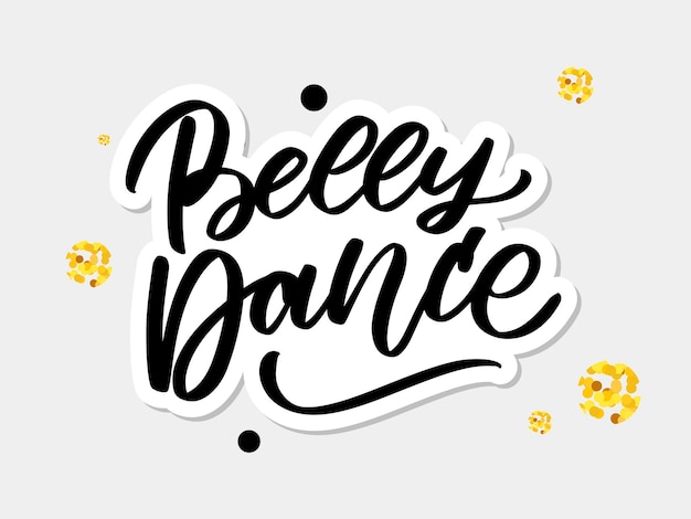 Letter belly dance lettering composition for your logo