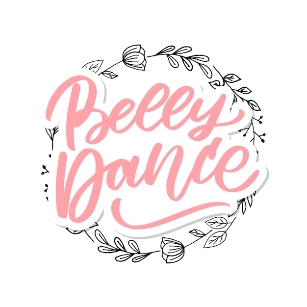 Letter belly dance lettering composition for your logo