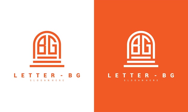 Lettera bg logo icona modello di progettazione vettore premium vettore premium