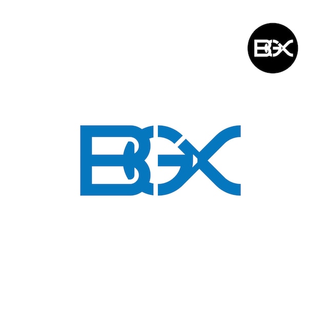 Vector letter bgx monogram logo design