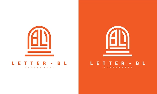 Lettera bl logo icona modello di progettazione vettore premium vettore premium