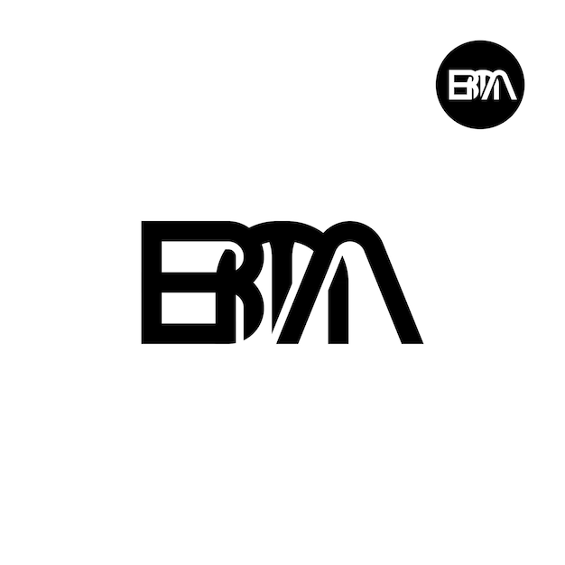 Vettore design del logo della lettera bma monogram