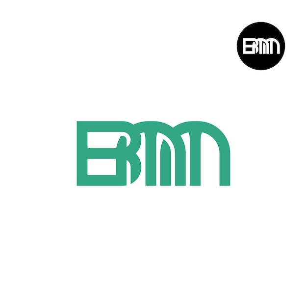 Vector letter bmm monogram logo design