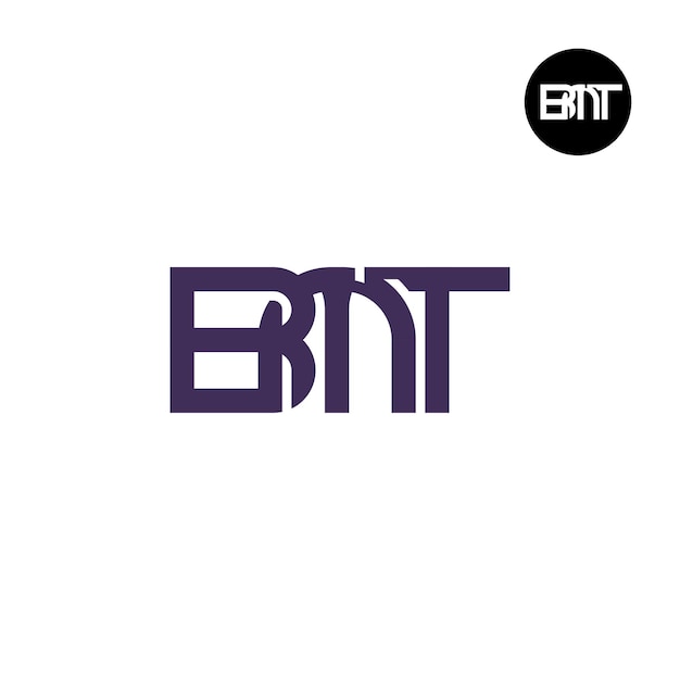 Vector letter bmt monogram logo design