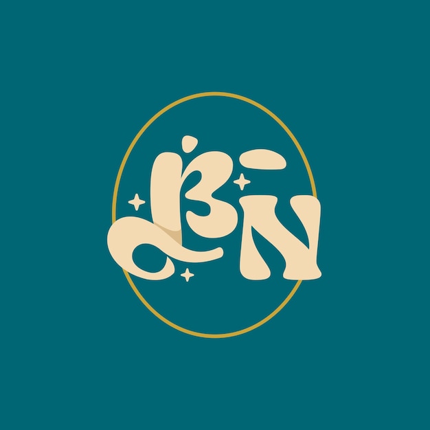 Letter bn elegant wedding alphabet typography luxury classic lettering serif fonts decorative logo