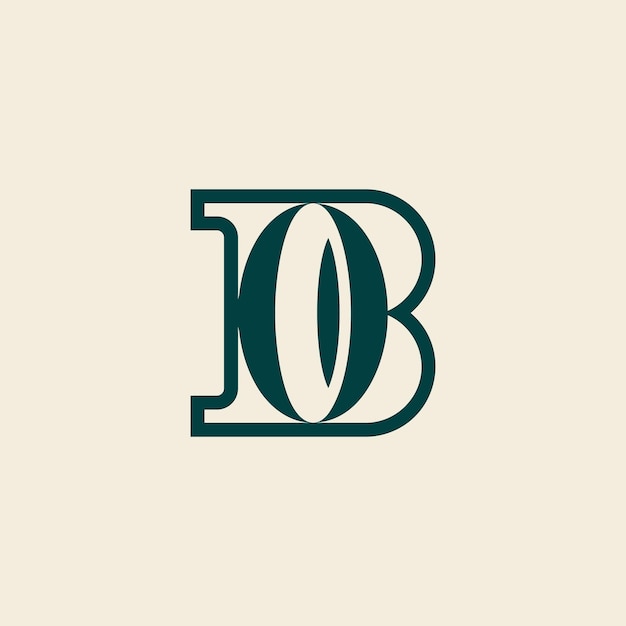 Letter BO or OB logo