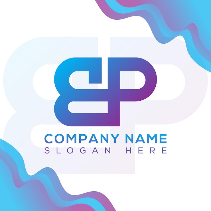 Vector letter bp creative modern colorful logo design icon.