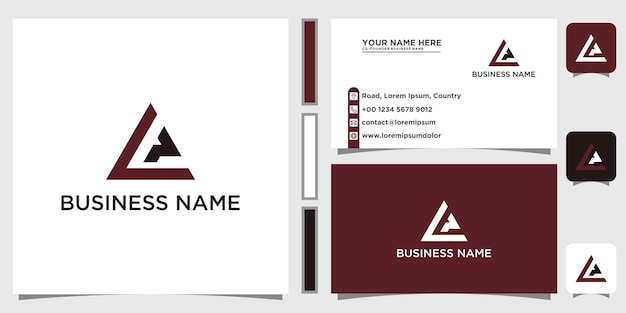 Letter bp or LP monogram logo with business card design