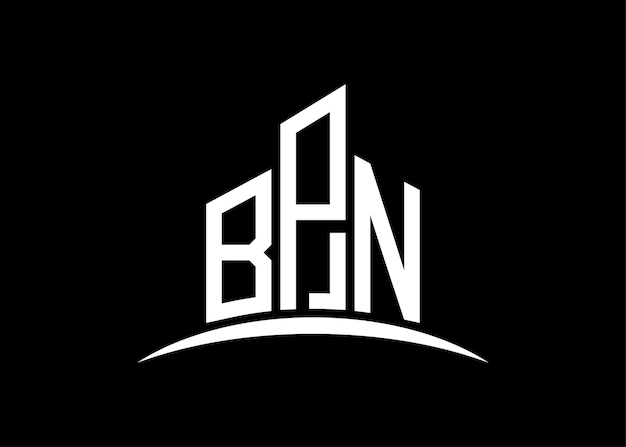 Letter BPN building vector monogram logo design template Building Shape BPN logo