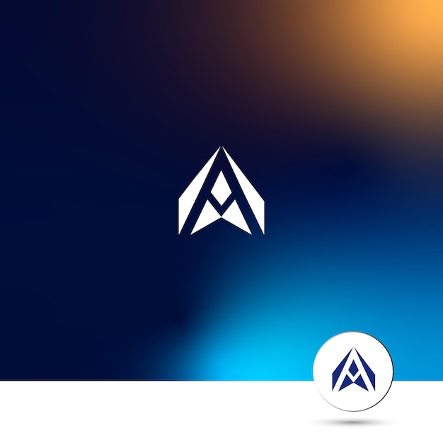 A letter Brand identity corporate logo design concept