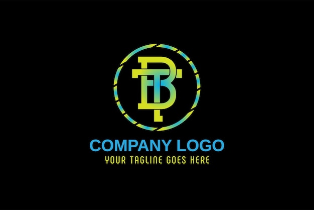 Vector letter bt and tb monogram logo