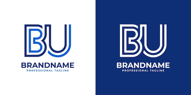 Vector letter bu line monogram logo geschikt voor elk bedrijf met bu- of ub-initialen