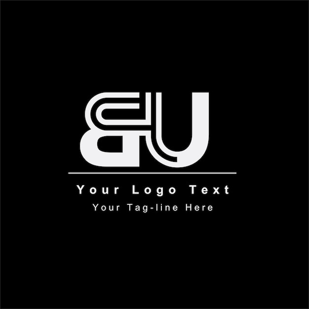 Letter BU logo design premium symbol