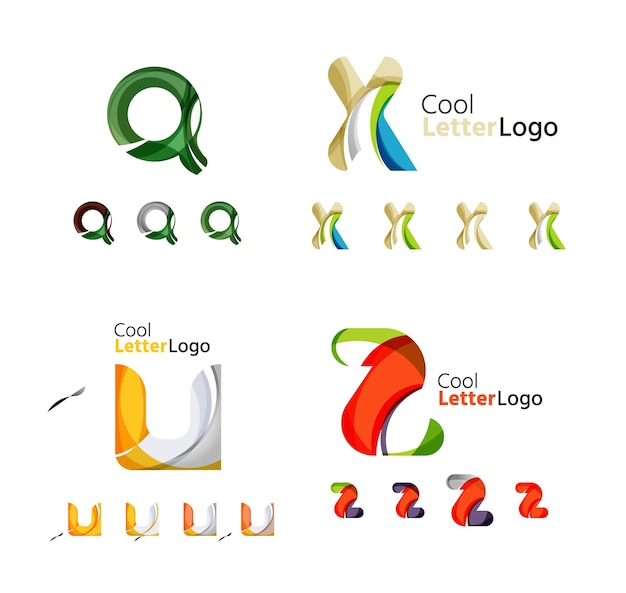 Vector letter business emblem collection