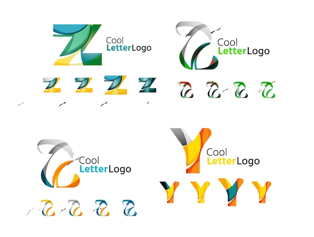 Vector letter business emblem collection
