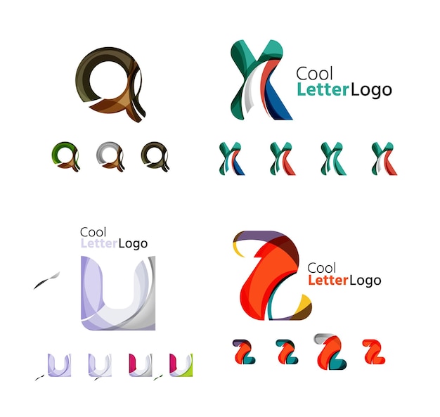 Vector letter business emblem collection