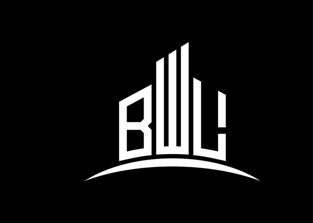 Vettore modello di progettazione del logo della lettera bwl building vector monogram building shape bwl logo