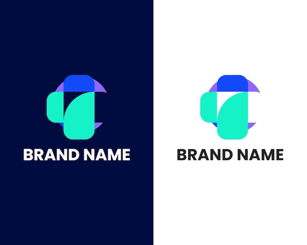 ベクトル 文字 c と私のロゴのデザイン テンプレート
