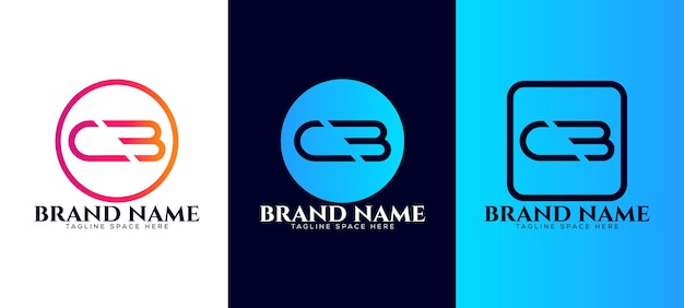 Letter c b logo style, corporate business emblem logotype