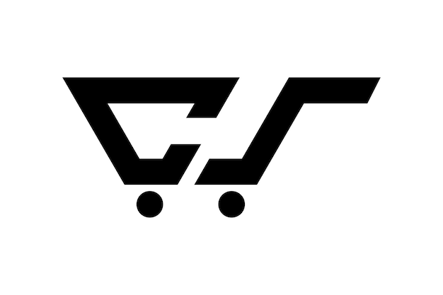 letter c cart logo design template
