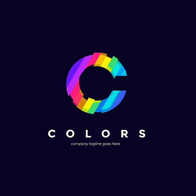 Vector letter 'c' colors logo