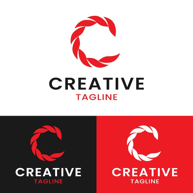 Letter C creatieve abstracte Logo ontwerpsjabloon