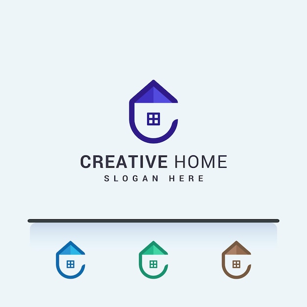 Letter c creative home logo