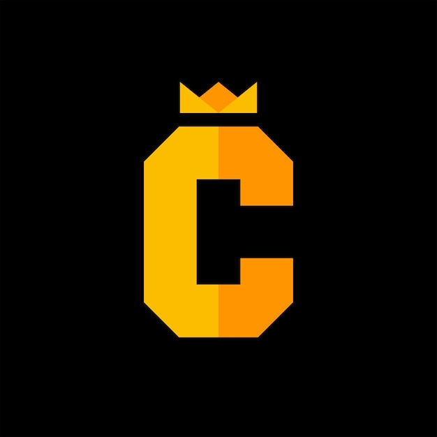 Letter C Crown Logo Design Template Inspiration Vector Illustration