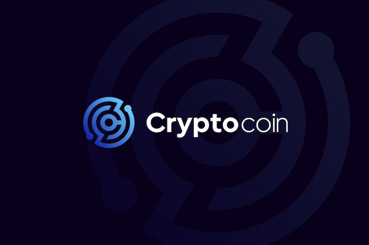 Vector letter c crypto coin logo design template