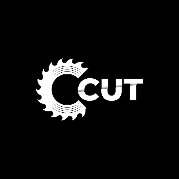 Vector letter c for cut symbol logo design template with stylized letter c for woodshop, carpentry, woodworkers, woodworking industry. vector illustration.