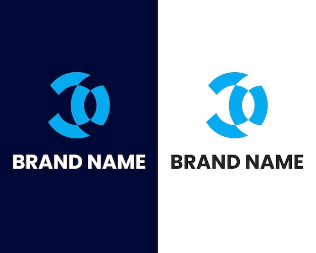 letter c and d mark modern logo design template