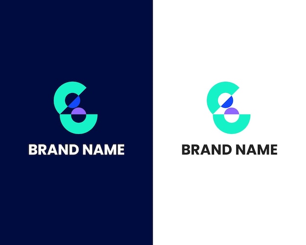 letter c and d modern logo design  template