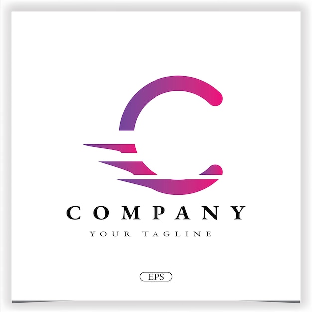 Letter c delivery logo premium elegant template vector eps 10