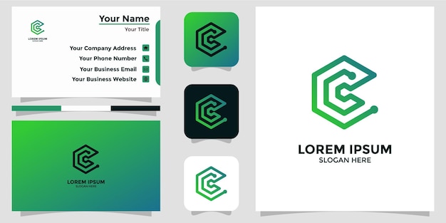 Логотип и визитная карточка буквы c