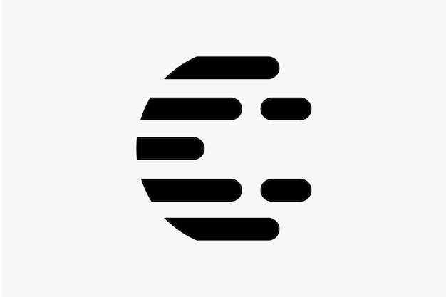 Буква c цифровой логотип