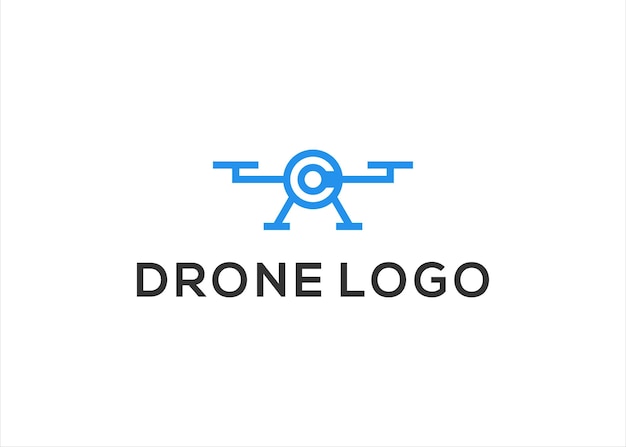 Letter C drone logo design vector illustration